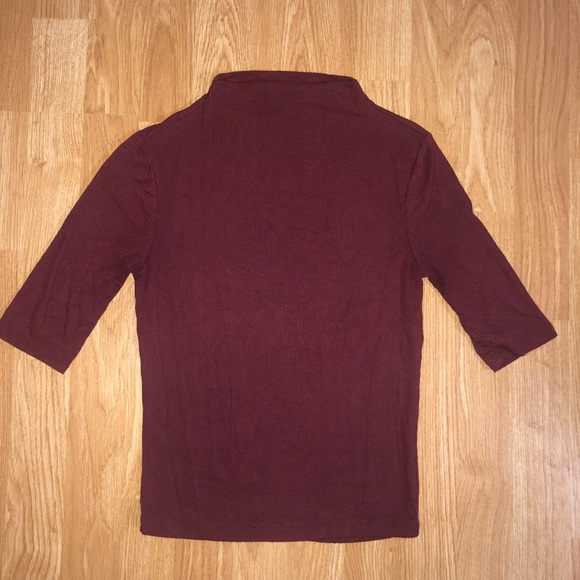 F21 ribbed midsleeve top - Picture 2 of 5